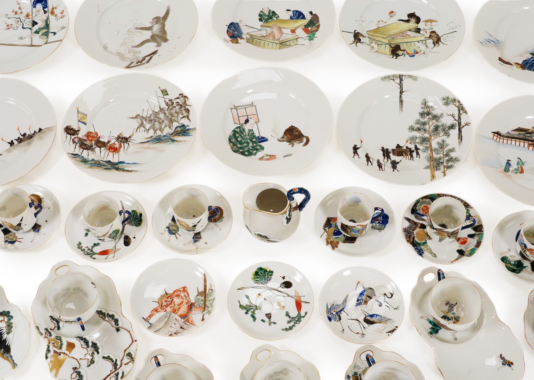 Shoko Takebe for Thomas B. Blow, a fine Japanese eggshell porcelain tea and coffee set, dated 1905
